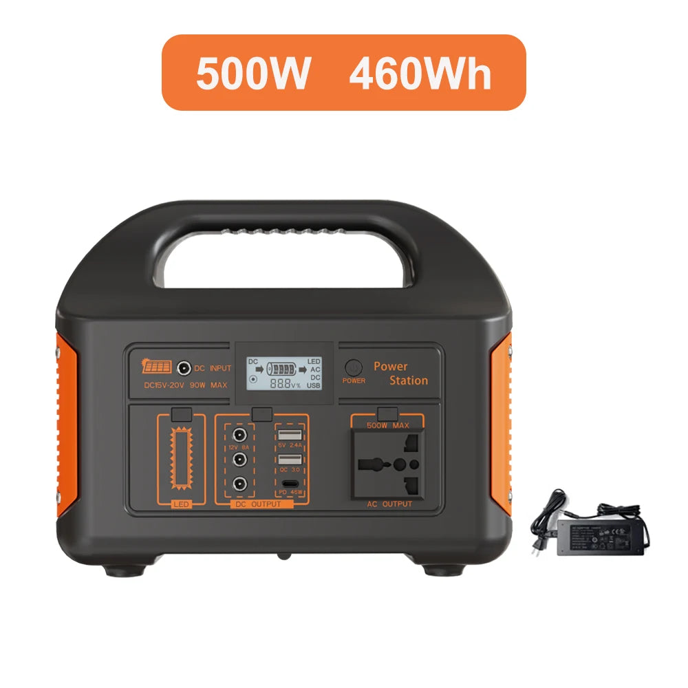GaiaRay 500W Portable Power Station 110V Solar Generator LiFePO4 Battery
