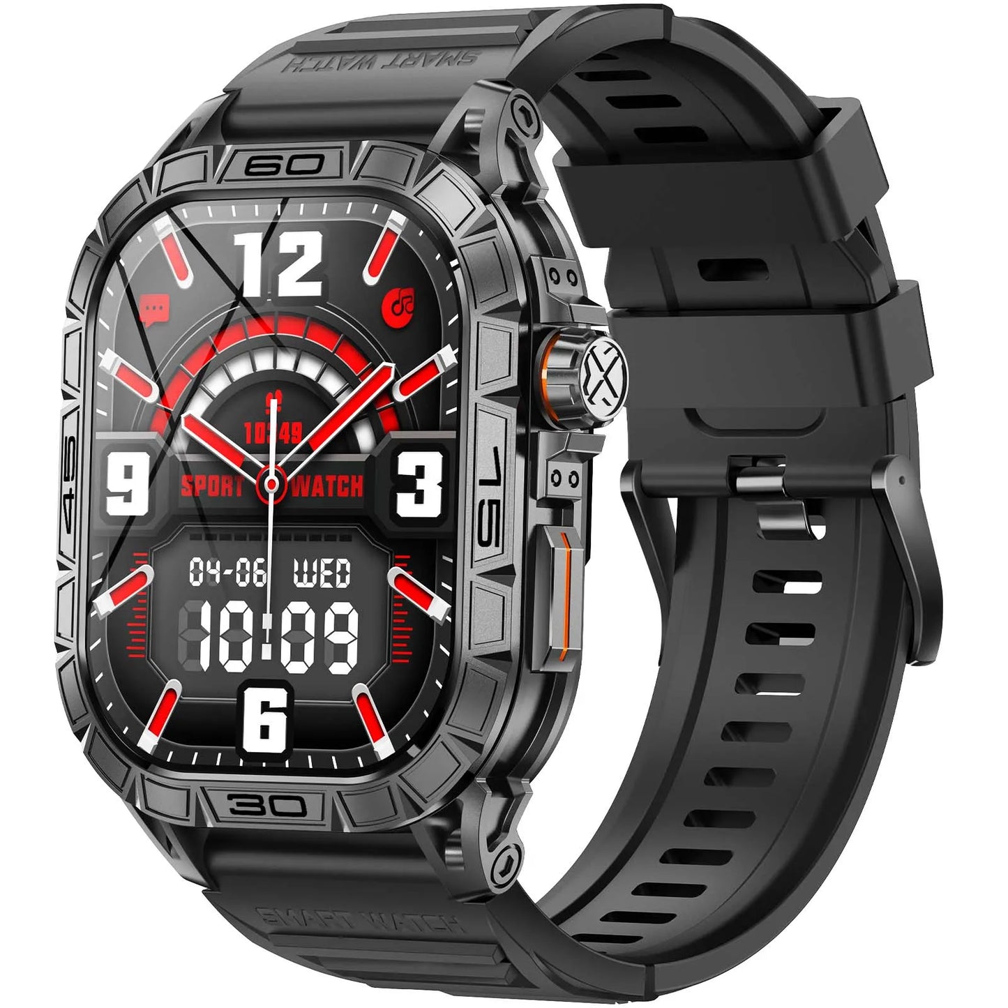 LaNikar K63 Smart Watch IP68 Waterproof Bluetooth Heart Rate BP