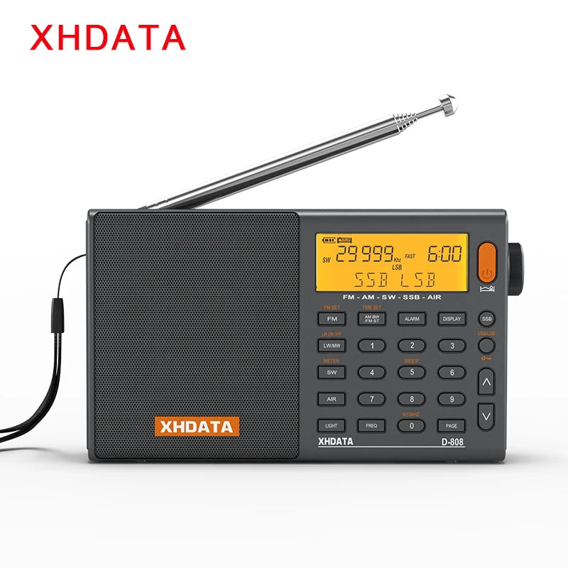 XHDATA D808 Portable Multiband Radio Receiver With SSB