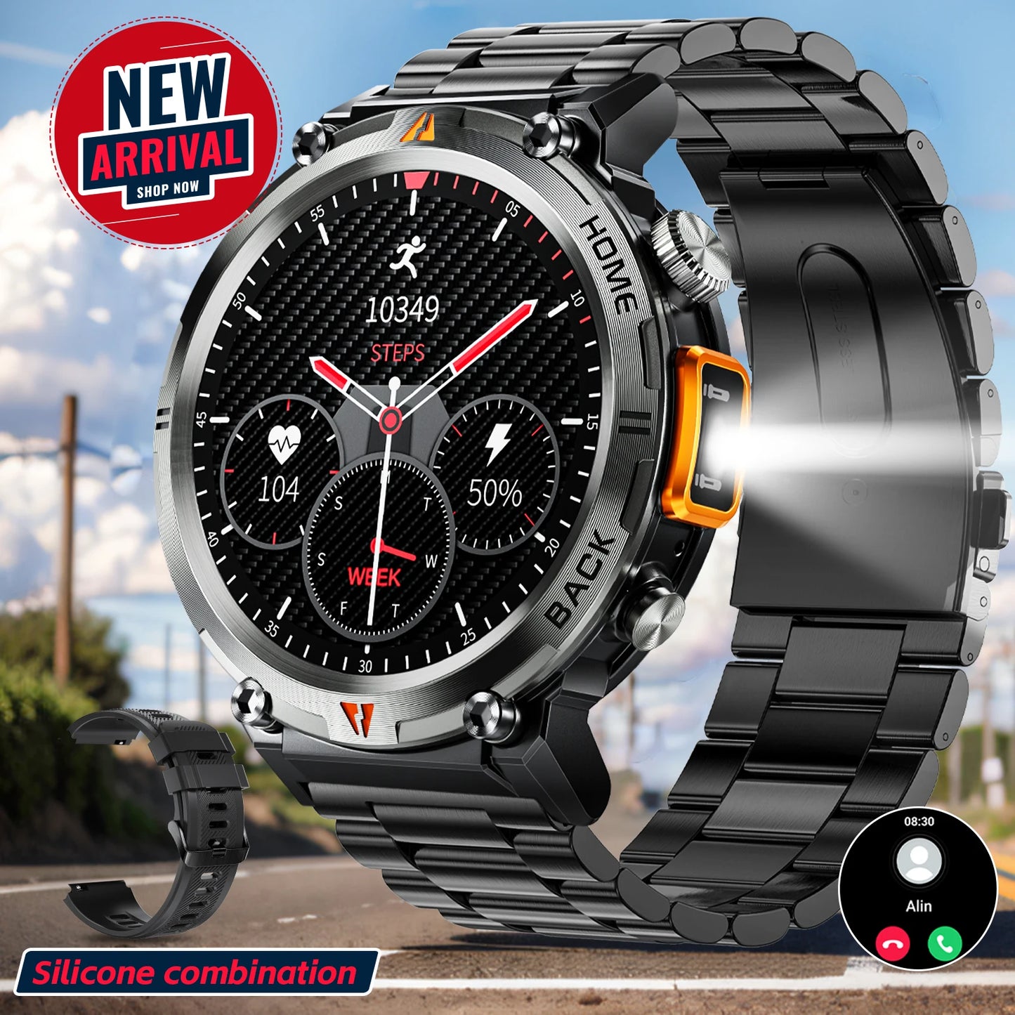 LaNikar KE3 Bluetooth Call Smartwatch For iOS And Android Health Monitor