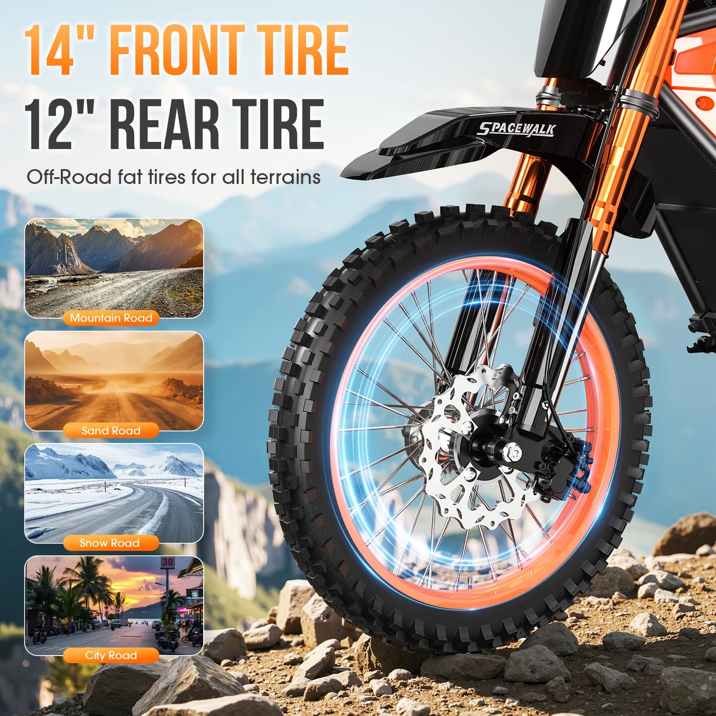 EILLEO SPACEWALK 48V Electric Dirt Bike 3000W Peak Power For Adults