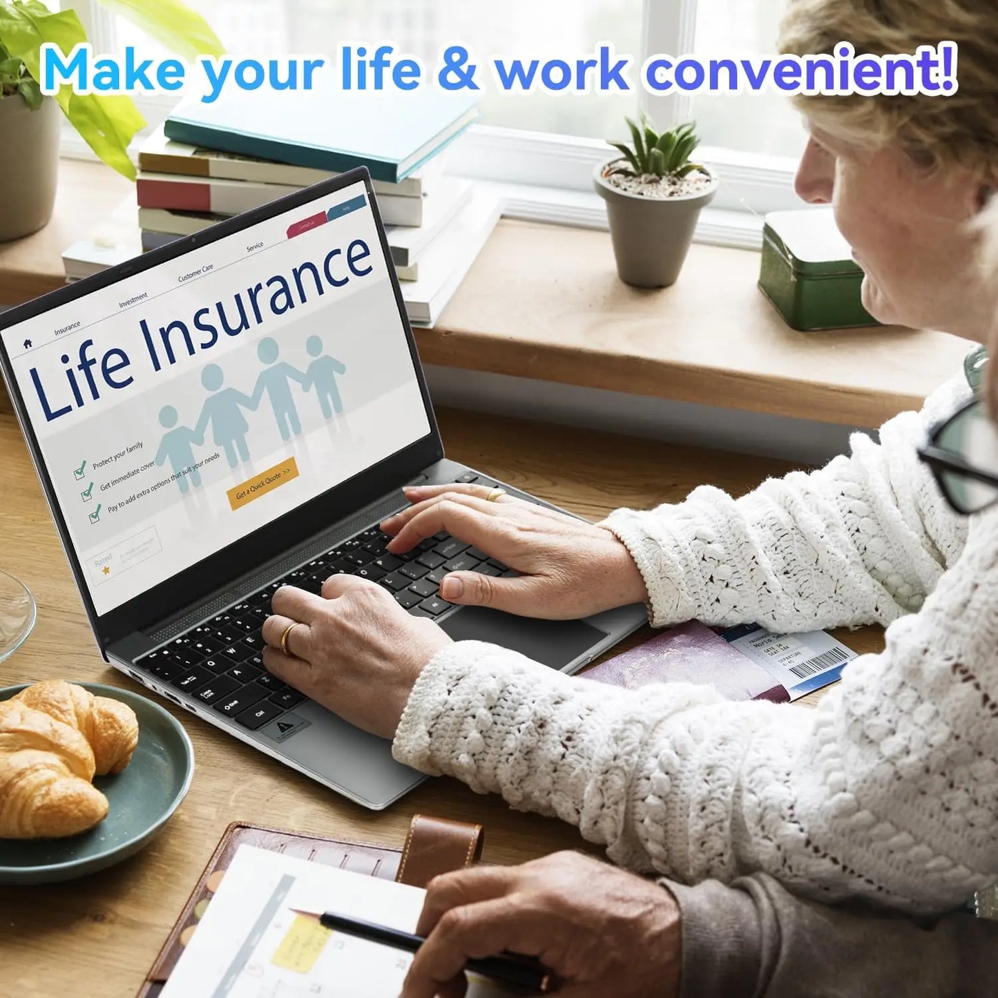 AEEZO Laptop With Intel Celeron N5095 12GB RAM 512GB SSD