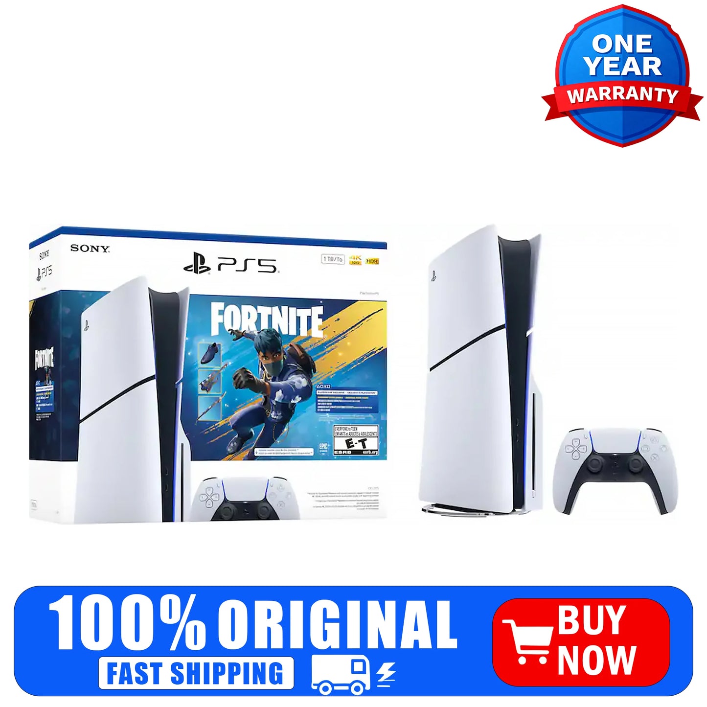 Sony PlayStation 5 Disc Console Fortnite Flowering Chaos Bundle