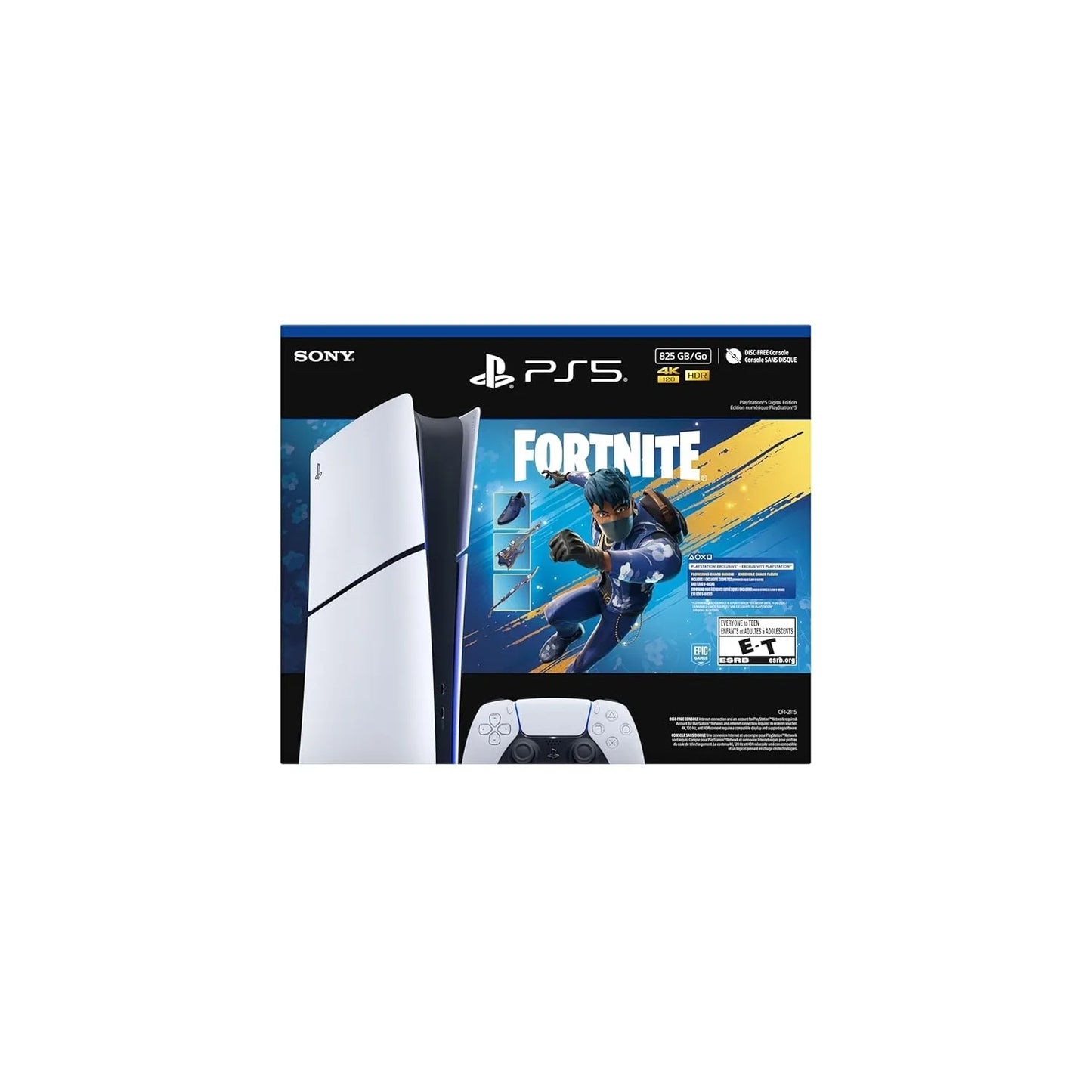 Sony PS5 Slim Digital Edition Fortnite Flowering Chaos Bundle