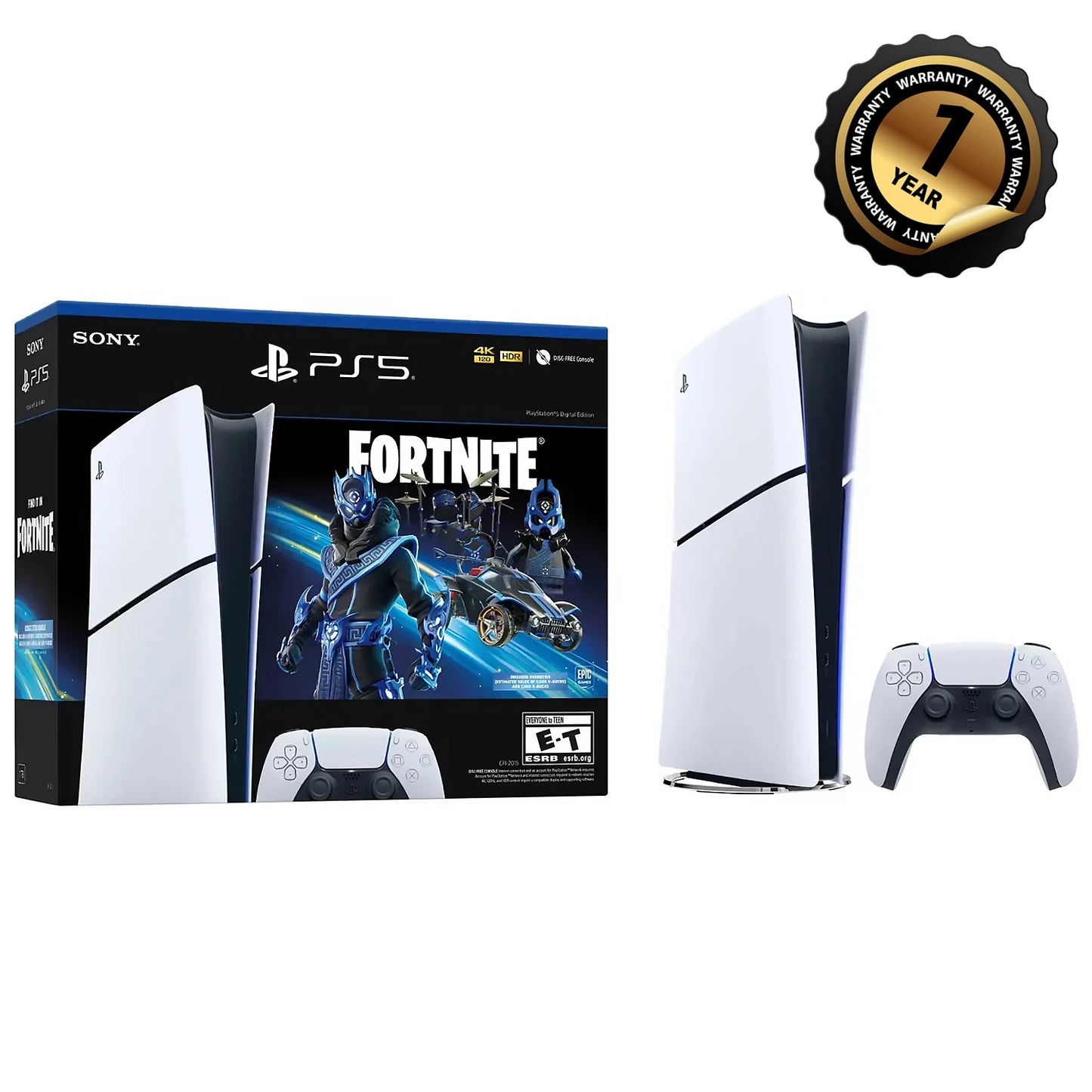 Sony PlayStation 5 Digital Edition Fortnite Cobalt Star Bundle Console
