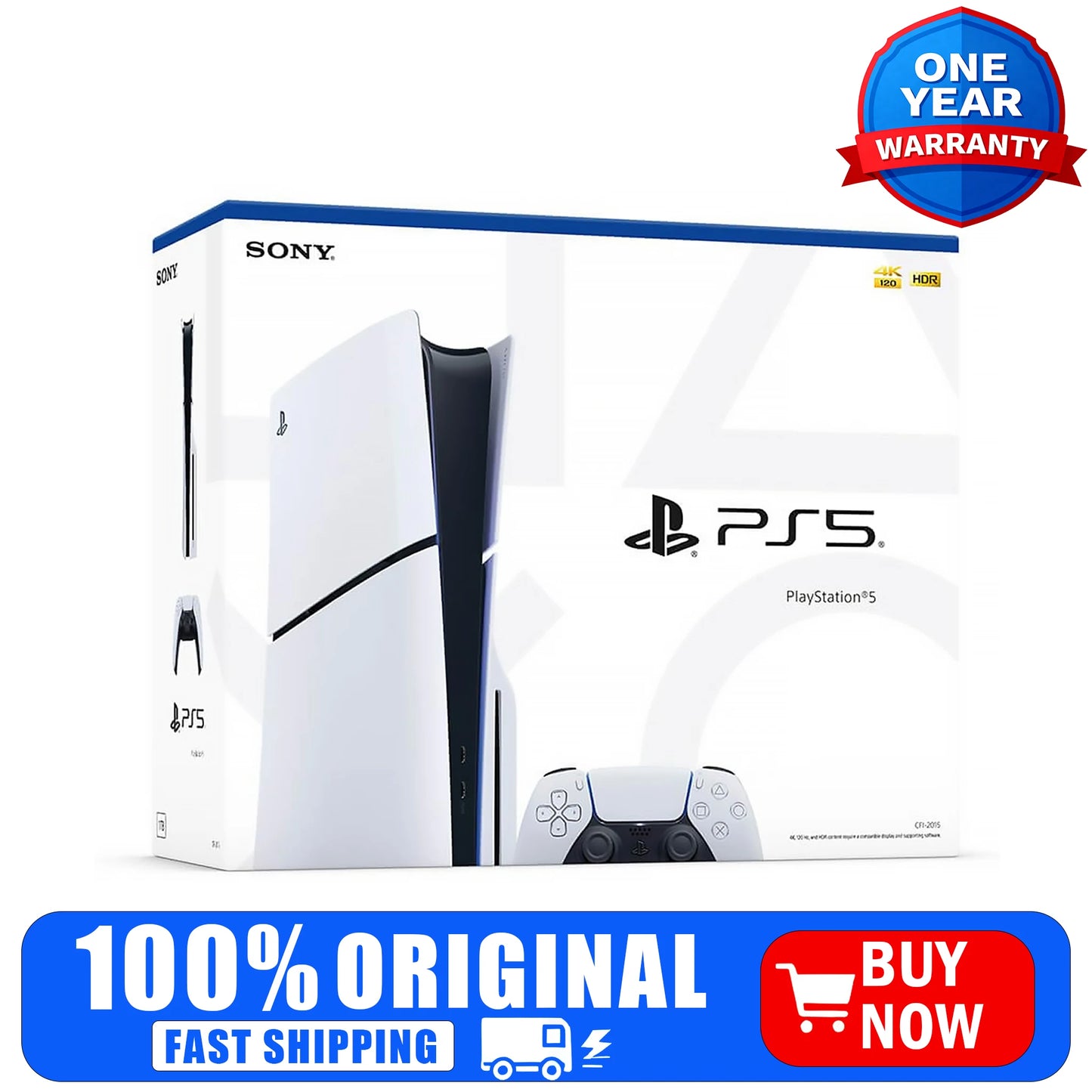 Sony PlayStation 5 Slim Gaming Console Modern Entertainment System