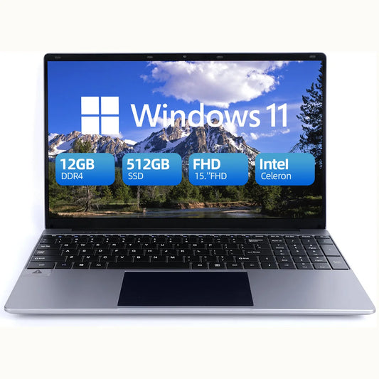 AEEZO-US Laptop N5095, 12GB RAM, 512GB SSD, Windows 11