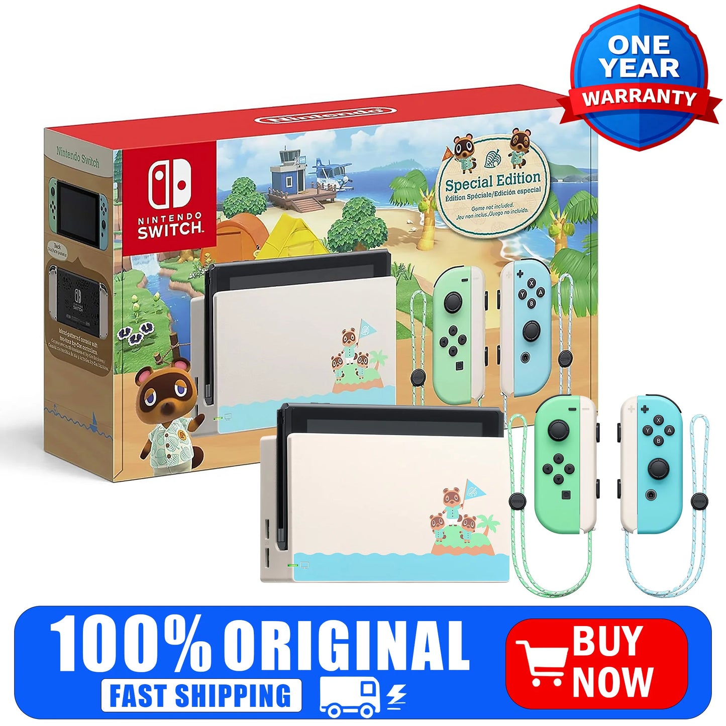 Nintendo Switch Console Animal Crossing New Horizons Edition