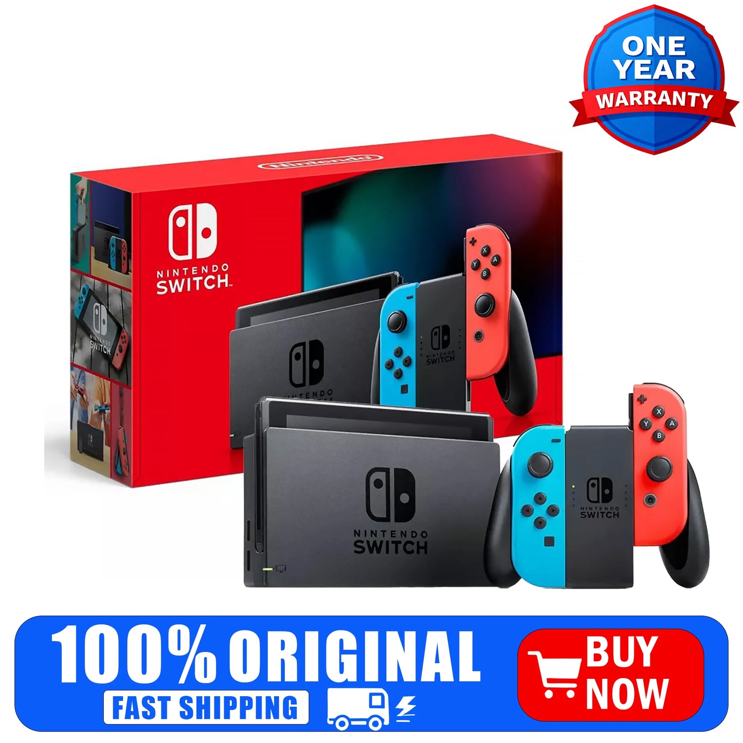 Nintendo Switch Console With JoyCon Controllers