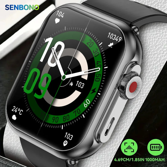 SENBONO Smart Watch 1000mAh Battery IP68 Waterproof Fitness Tracker