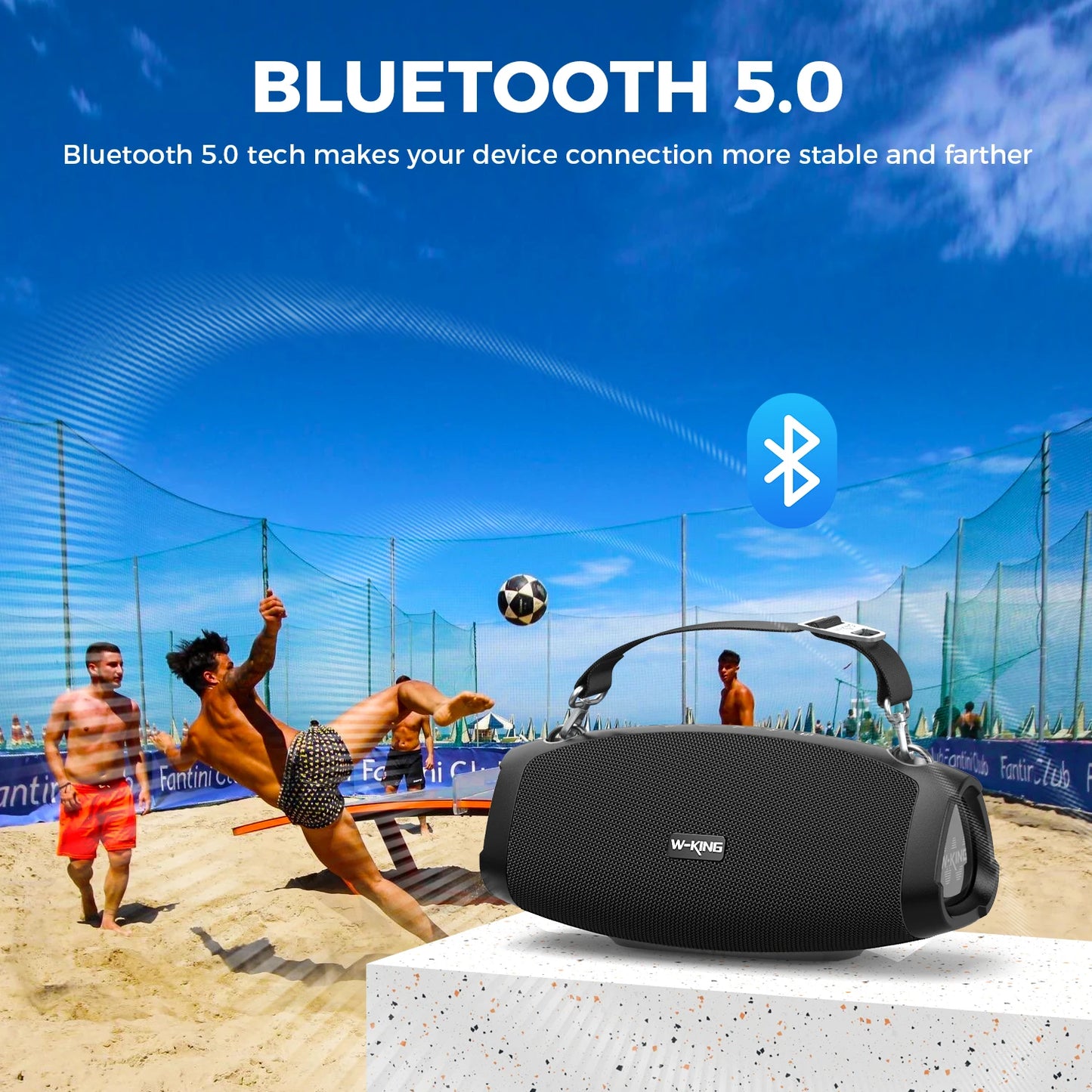 W-King X10MIC Portable Bluetooth Speaker With Wireless Microphone Waterproof