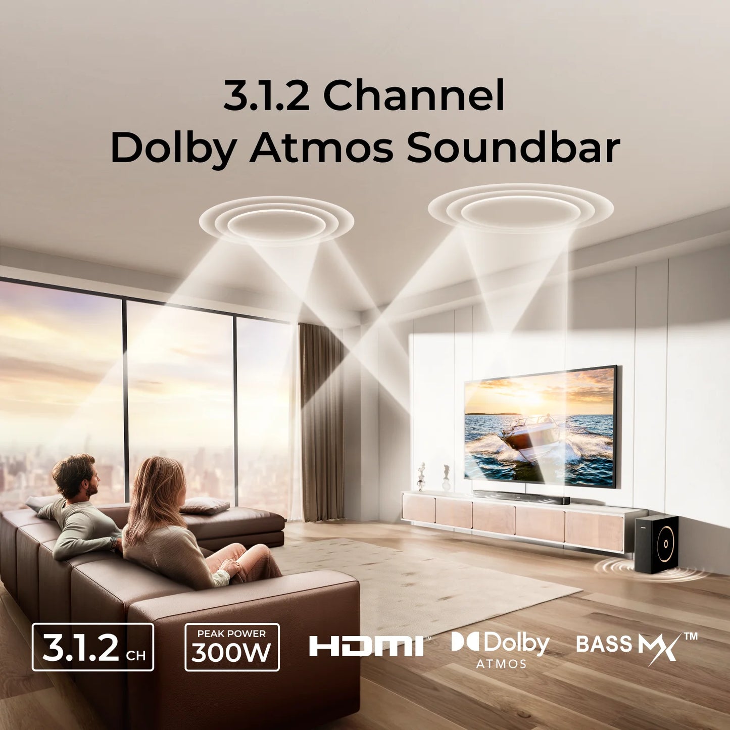 ULTIMEA Skywave F30 Dolby Atmos Soundbar 3.1.2ch With Subwoofer