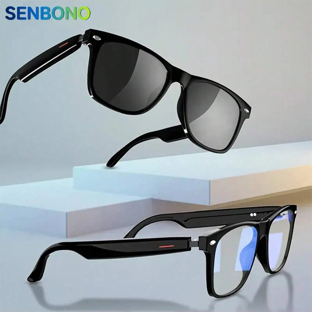 SENBONO Smart Glasses With Open Ear Headset Hands Free Calling