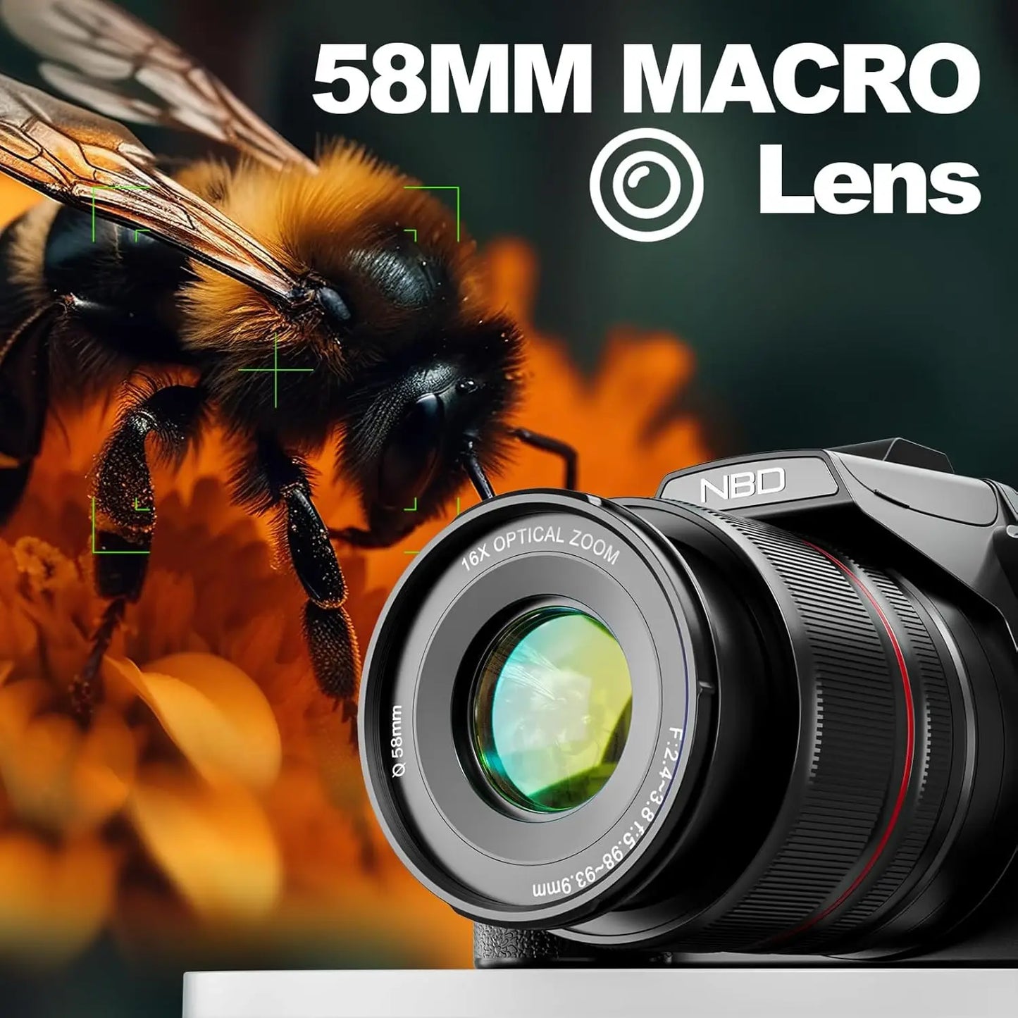 NBD 5K Digital Camera With 64MP, 16x Optical Zoom, WiFi