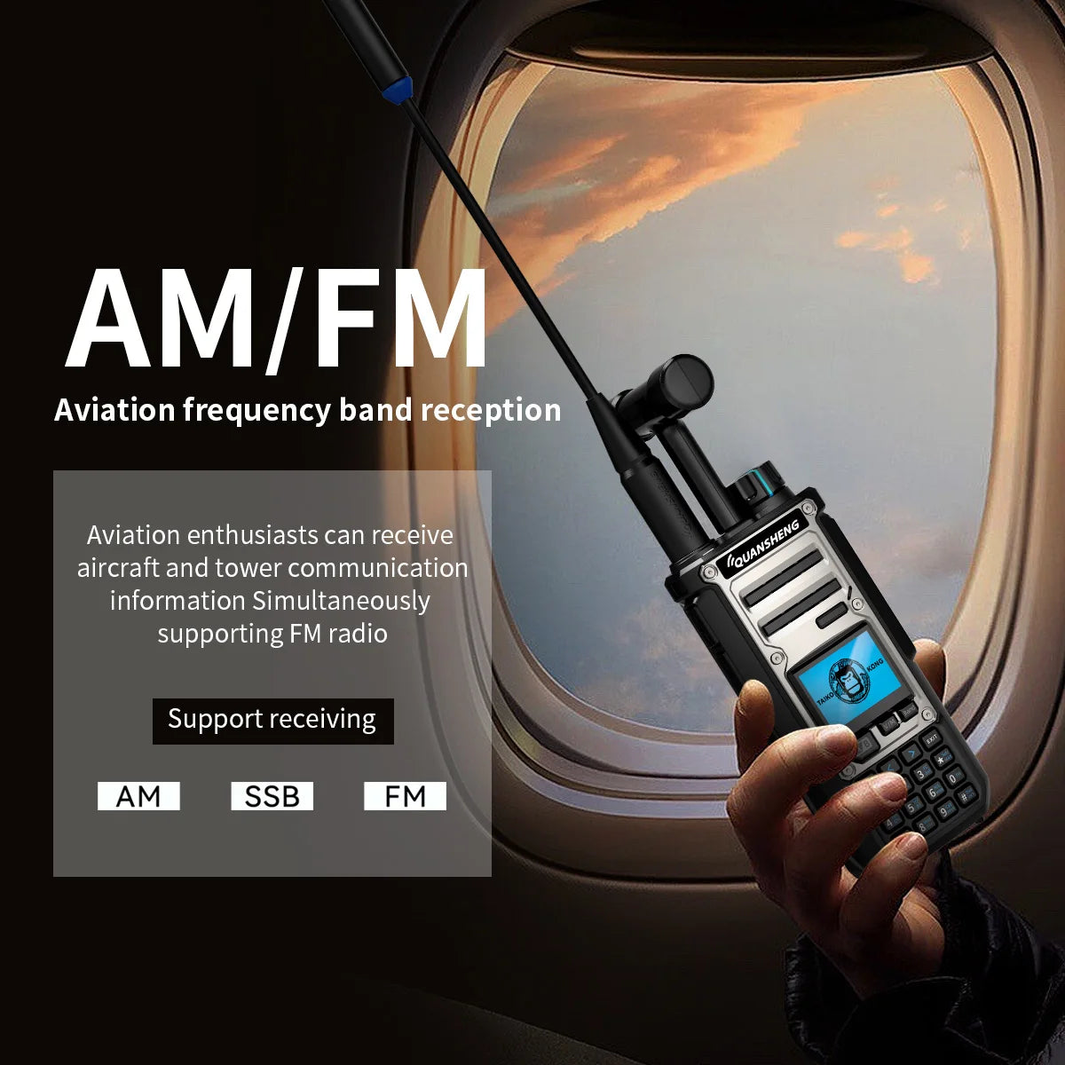 Quansheng TK-11(8) 10W VHF/UHF Dual Band Radio 999CH CTCSS/DCS IP55 2500mAh Type-C NOAA Weather Alarm CE