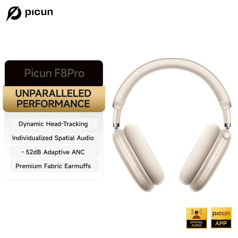 Picun F8 Pro ANC Wireless Headphones 3D Spatial Audio