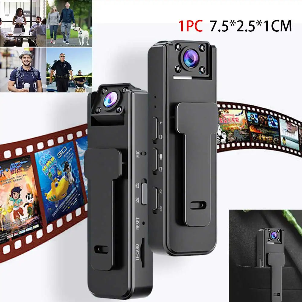 1080P Mini Body Camera With Audio Wearable Hands Free Waterproof Camcorder