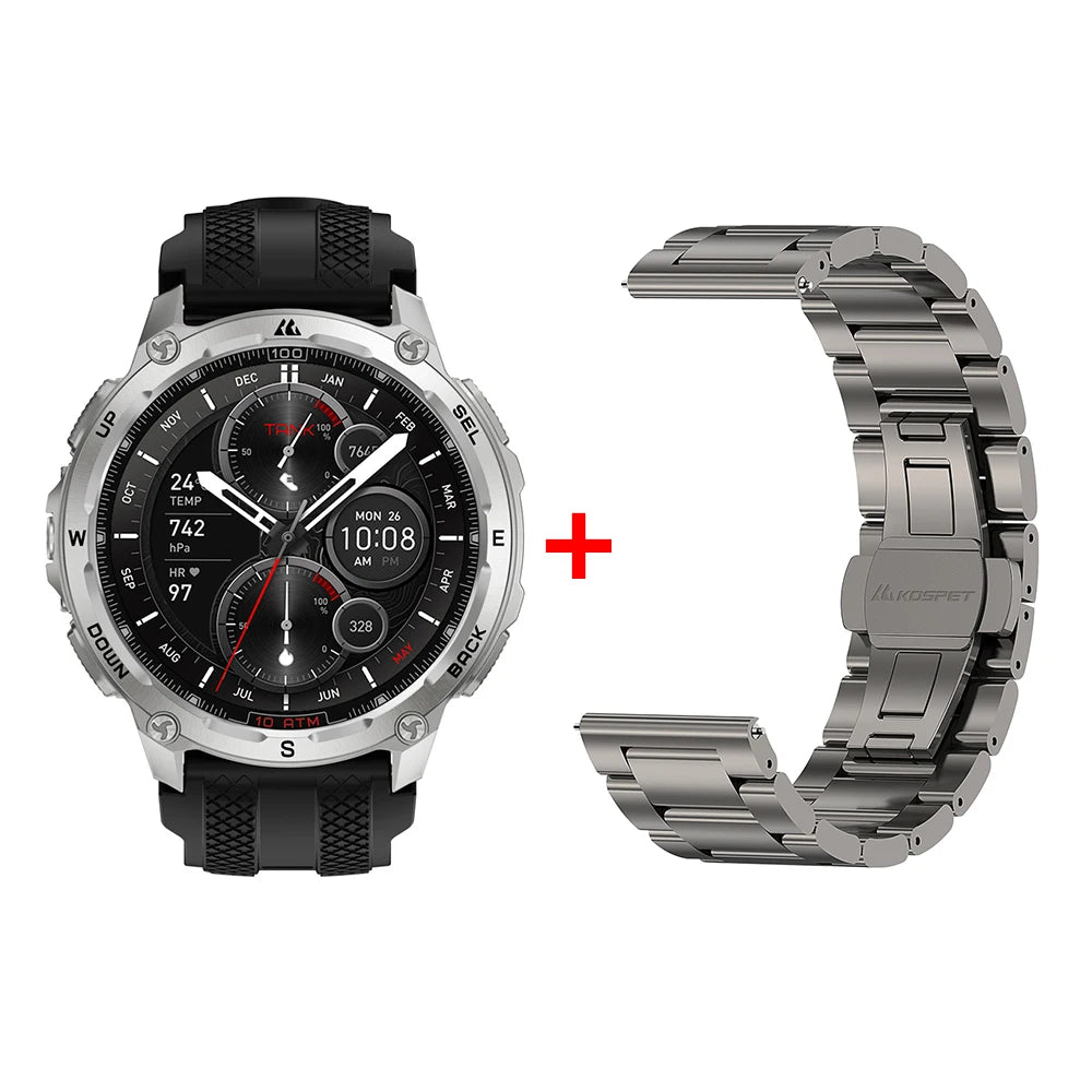 KOSPET Tank T4 Smart Watch for Men GPS Offline Maps