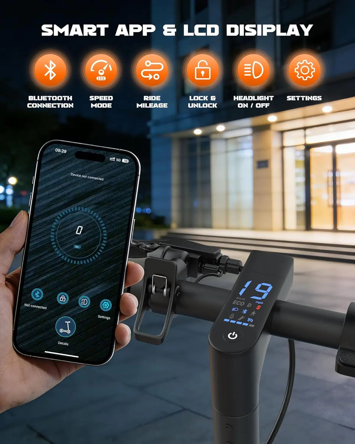 Maxshot Electric Scooter 350W Foldable With App Control