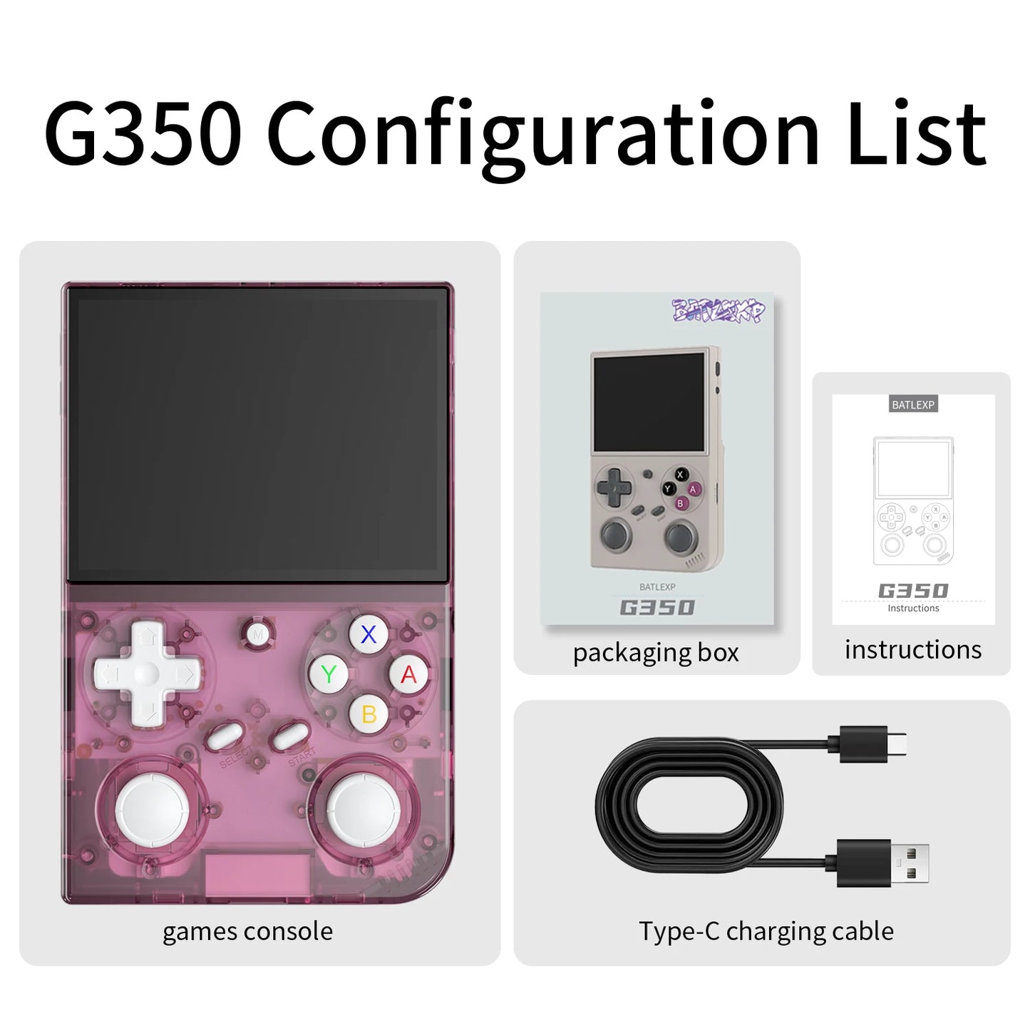 BATLEXP G350 Handheld Retro Game Console With Dual Joysticks Linux