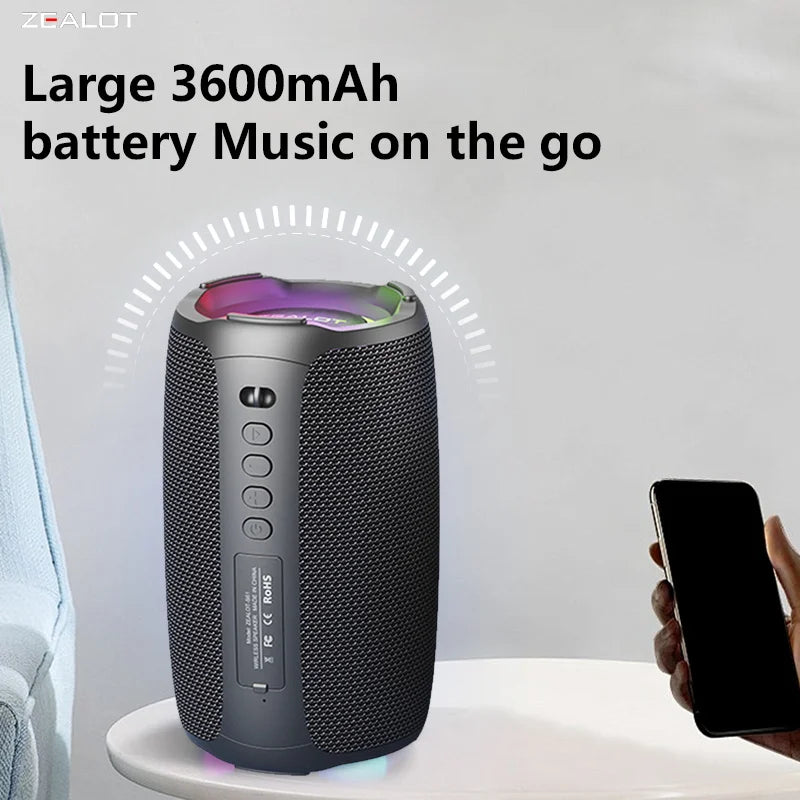 Zealot S61 20W Portable Outdoor Bluetooth Speaker Subwoofer