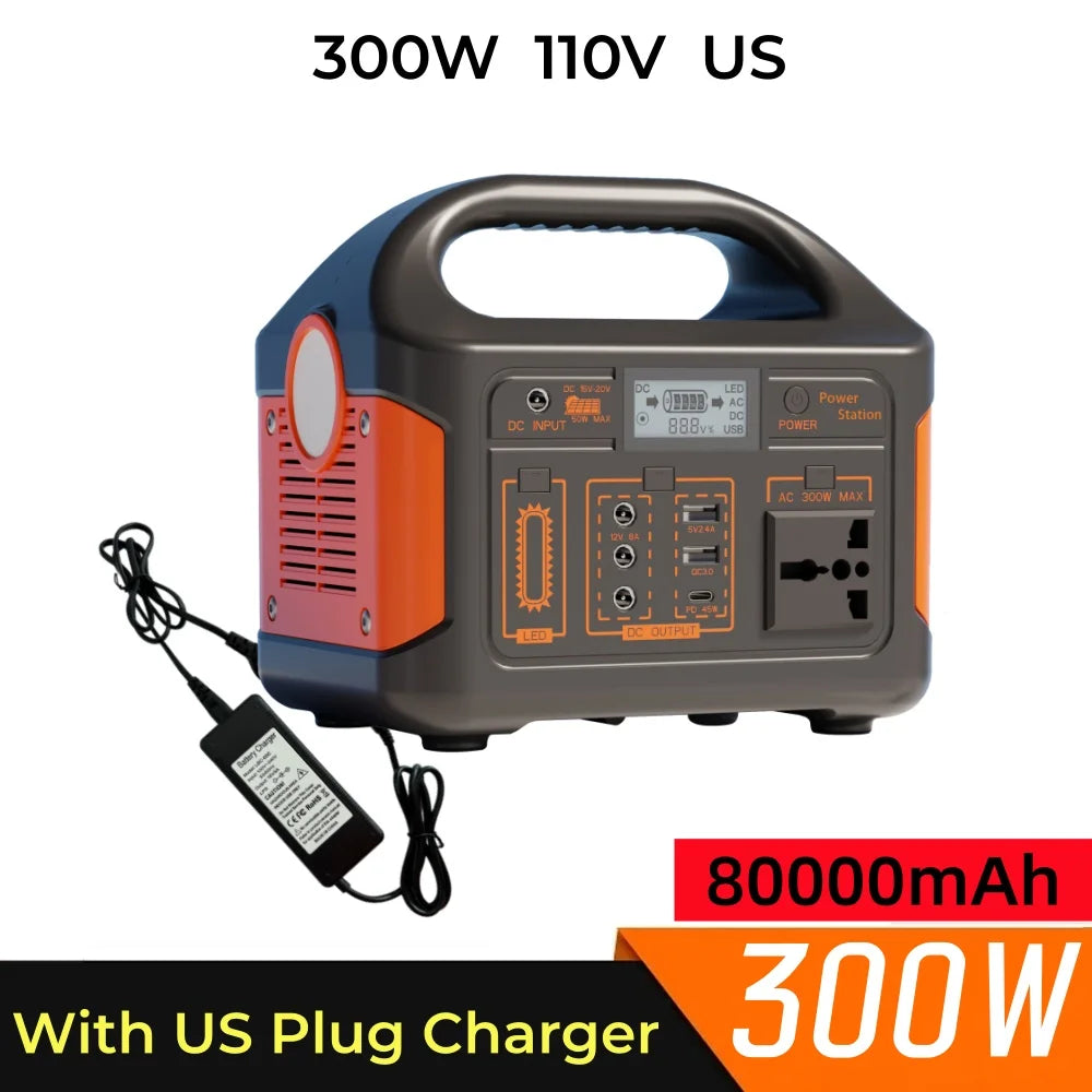 Jsdsolar Portable Solar Power Station Generator 300W 500W LiFePO4 Battery