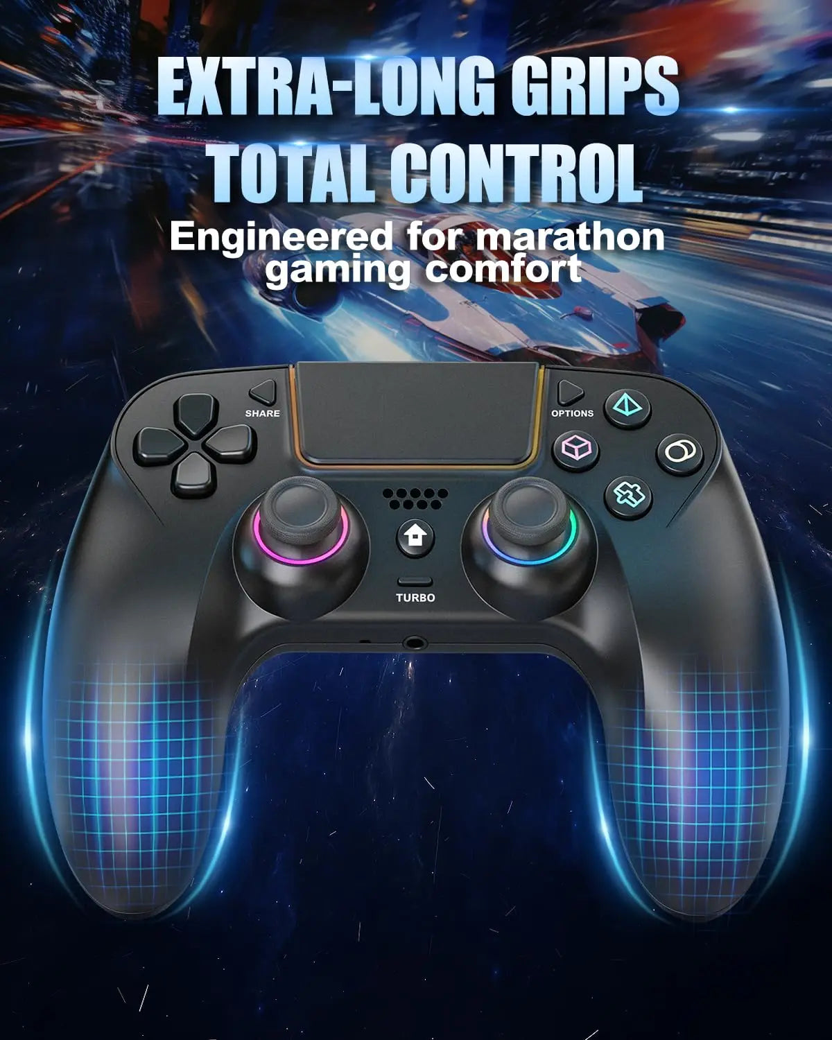 Wireless PS5 Controller With Hall Effect Joystick And Remap Turbo