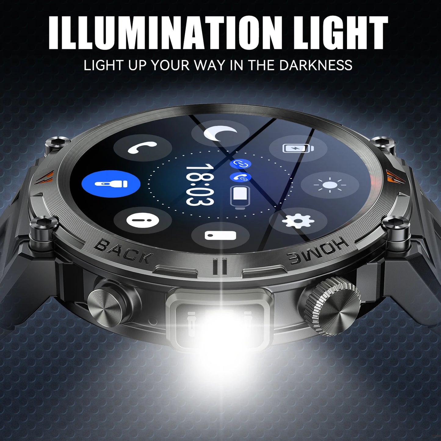 LaNikar KE3 Bluetooth Smart Watch For Men With Health Monitor