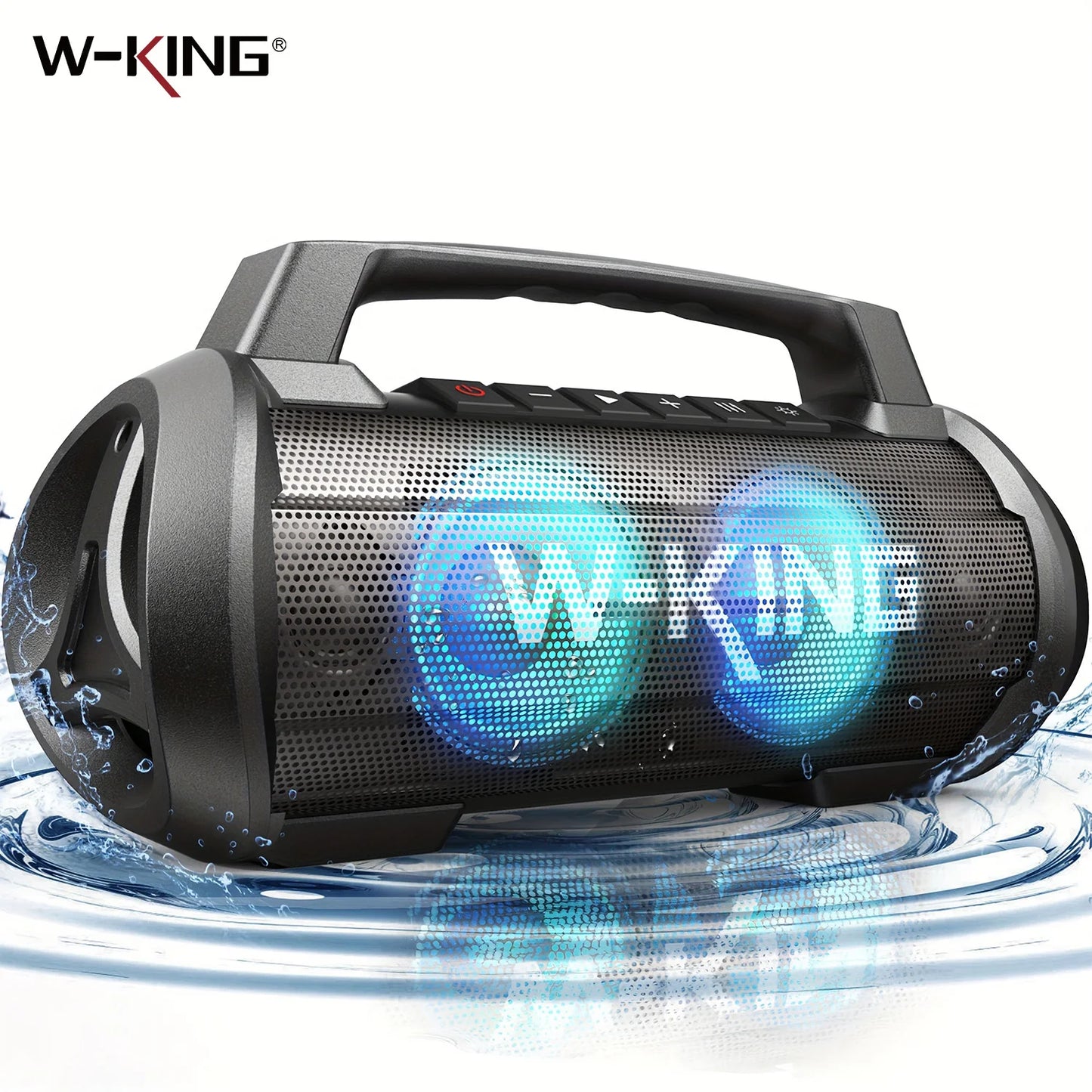 W-King 70W RMS Bluetooth Portable Speaker Subwoofer Bass Boost