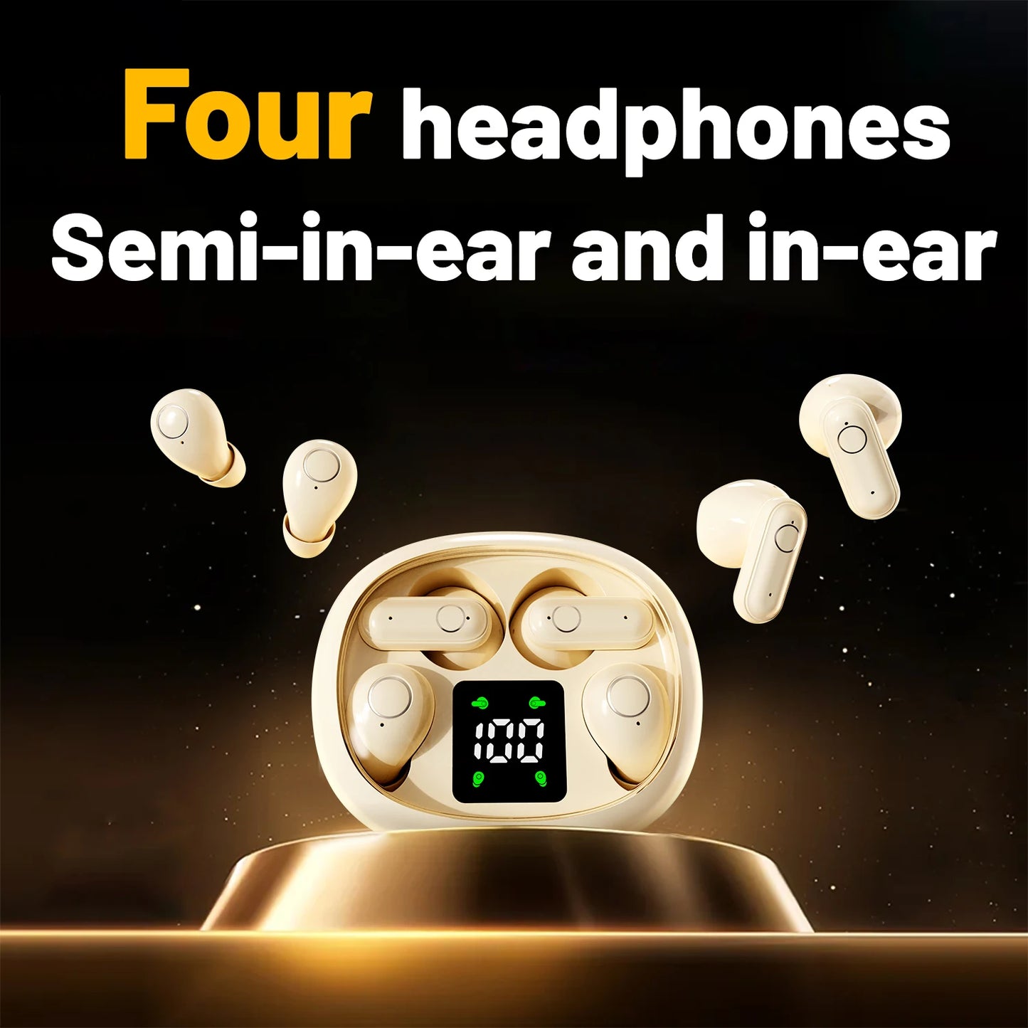 SHUKE Mini Sleep Earbuds Wireless Bluetooth Earphones ANC Noise Reduction