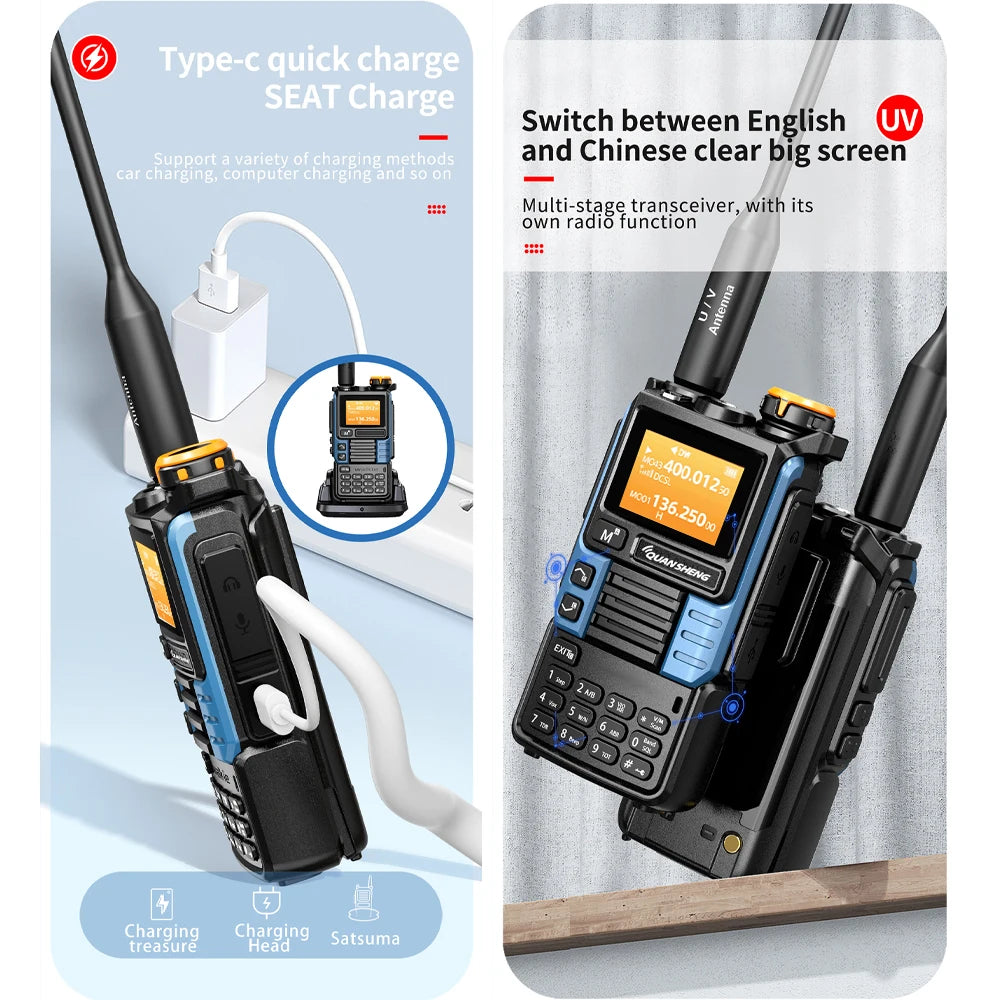 Quansheng UVK5 200 Channel AM FM DTMF Walkie Talkie