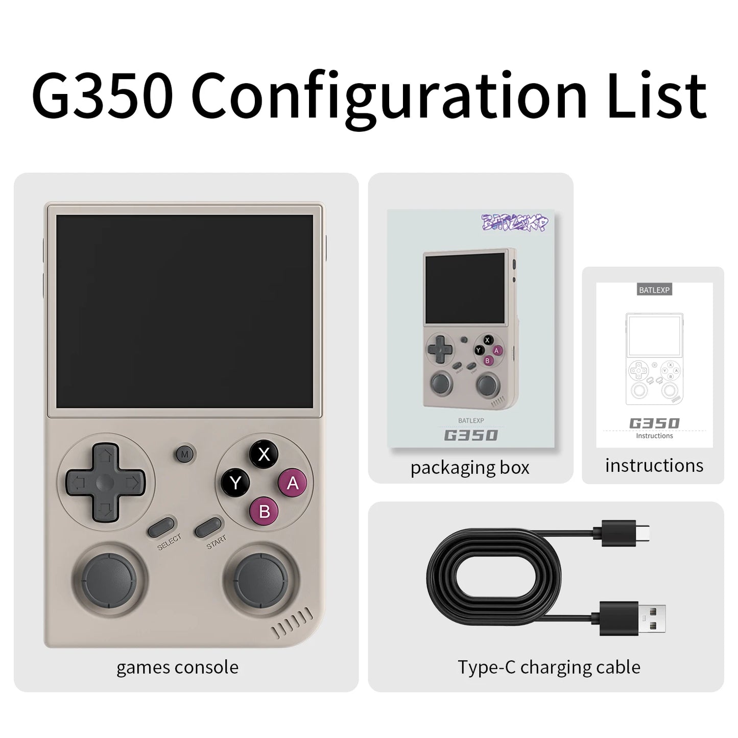 BATLEXP G350 Handheld Retro Game Console With Dual Joysticks Linux