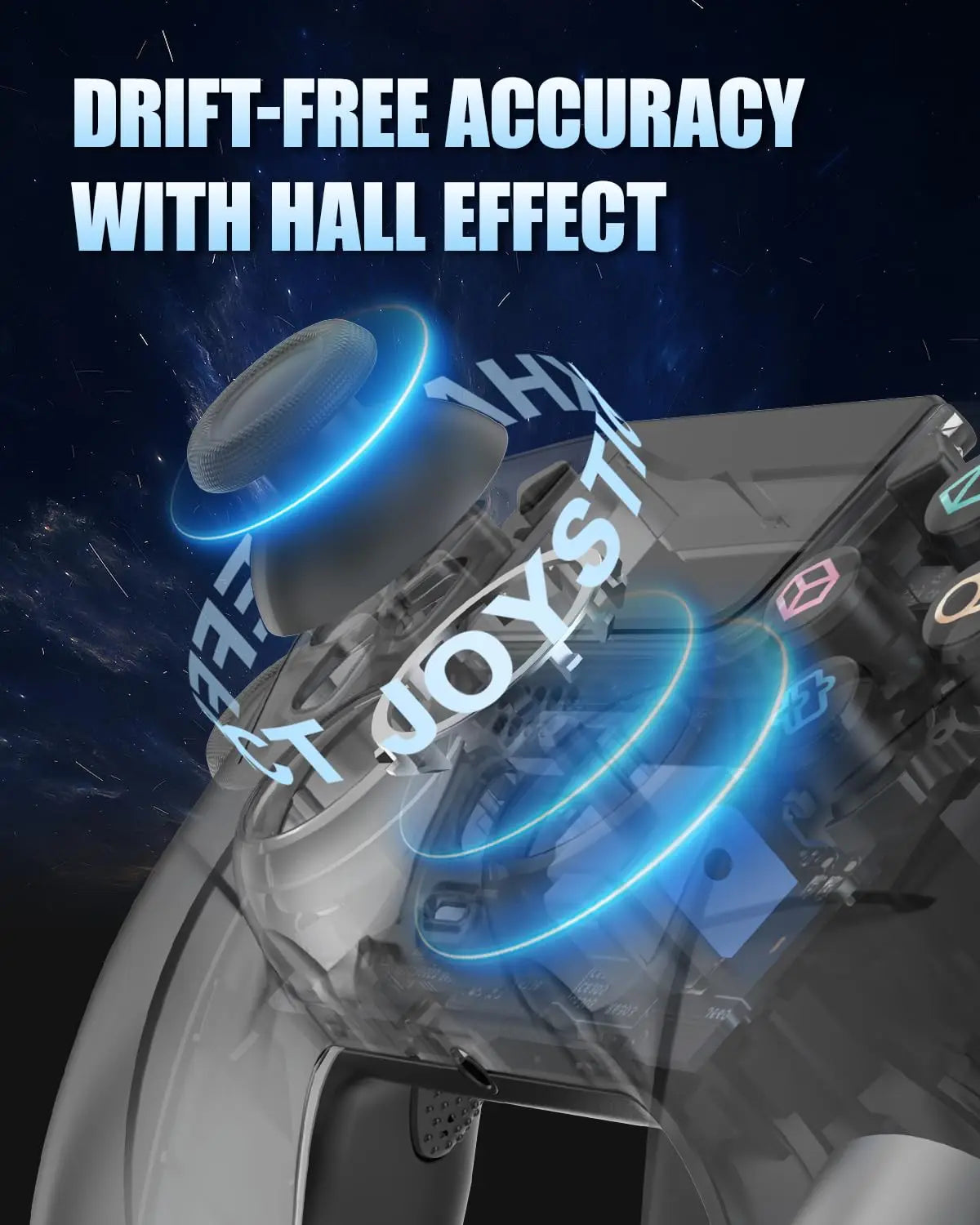 Wireless PS5 Controller With Hall Effect Joystick And Remap Turbo