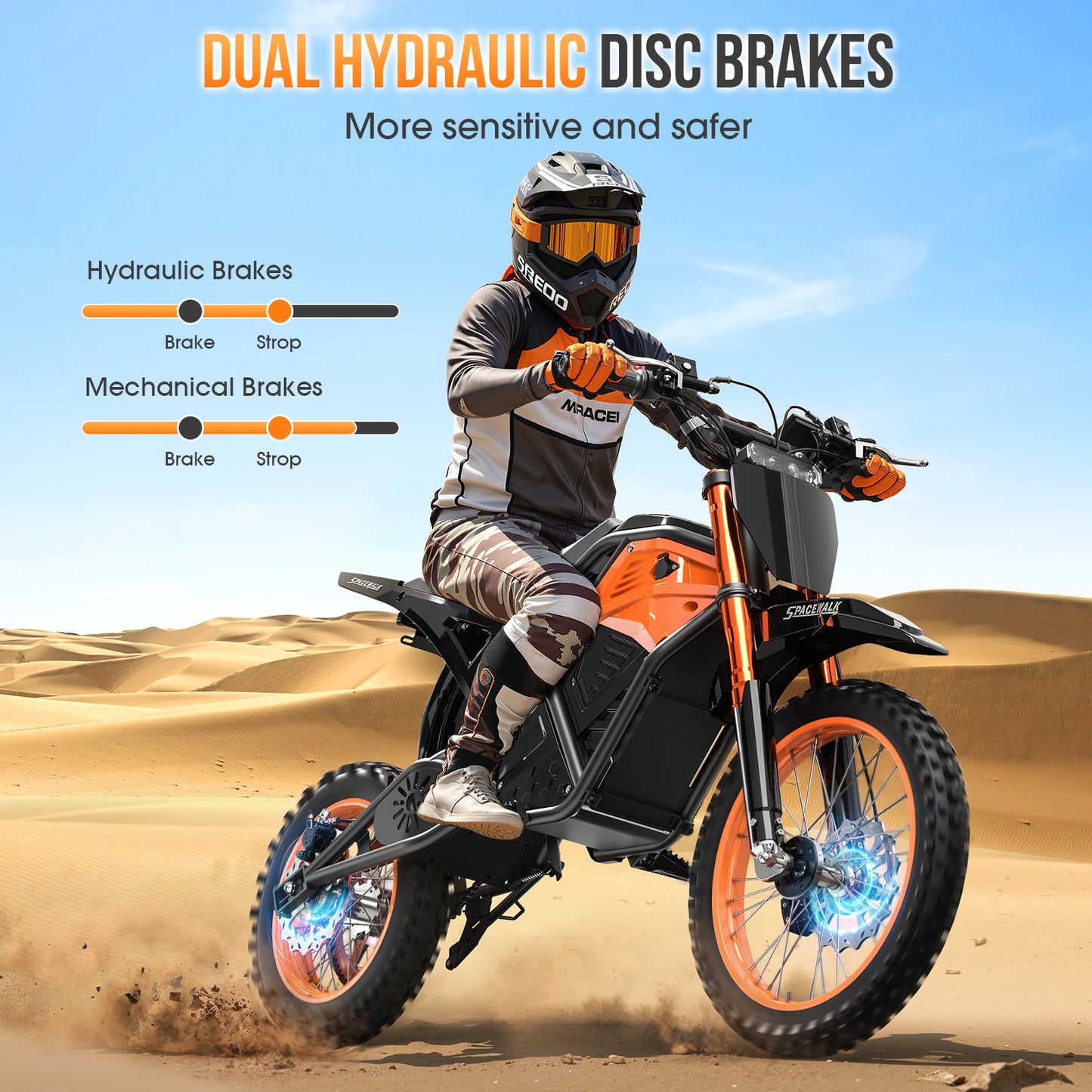 EILLEO SPACEWALK 48V Electric Dirt Bike 3000W Peak Power For Adults