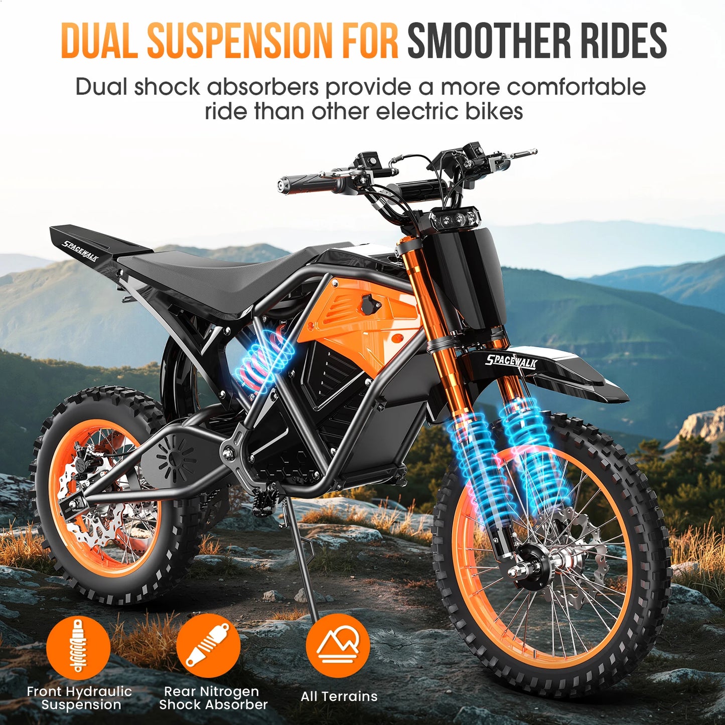 EILLEO SPACEWALK 48V Electric Dirt Bike 3000W Peak Power For Adults