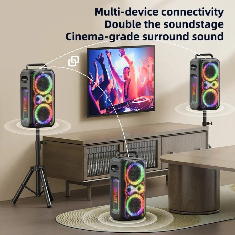 Zealot PT21M 200W Portable Bluetooth Speaker IPX5 Waterproof With Subwoofer
