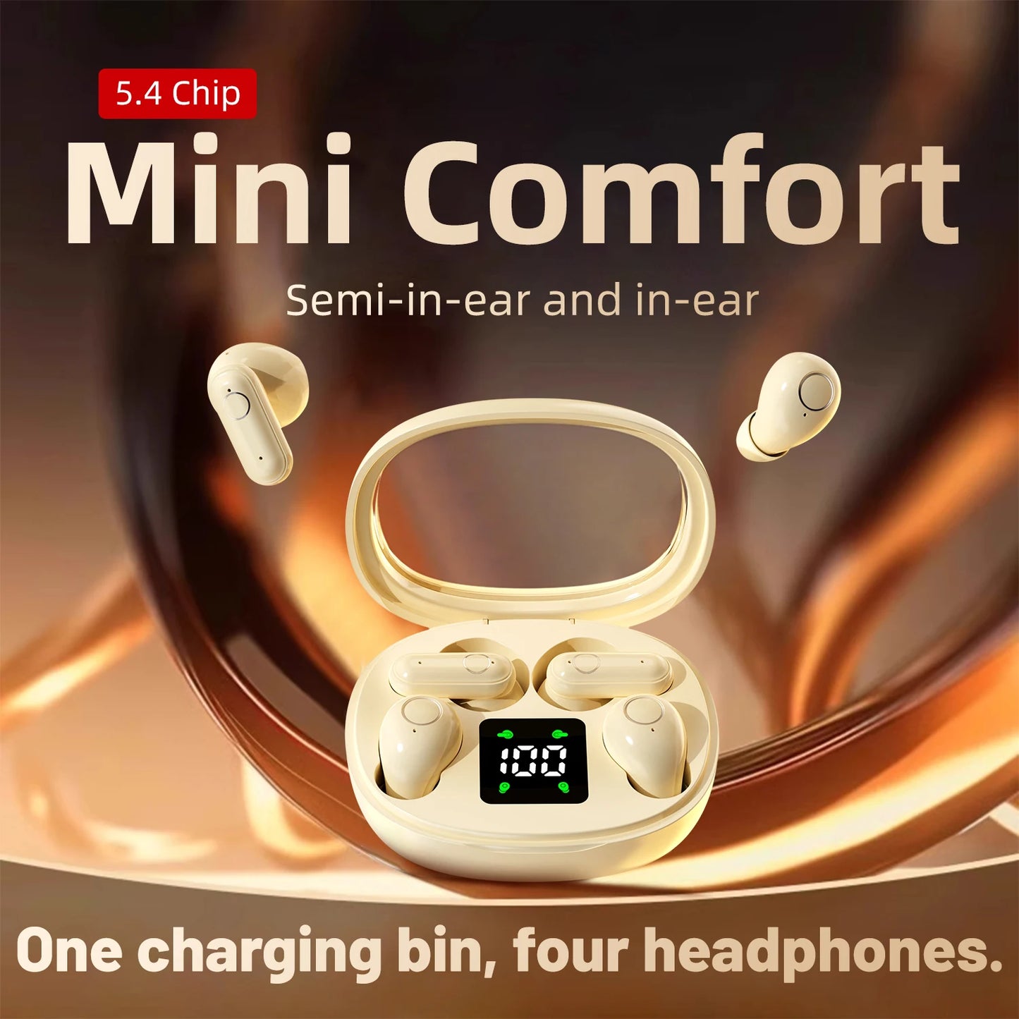 SHUKE Mini Sleep Earbuds Wireless Bluetooth Earphones ANC Noise Reduction