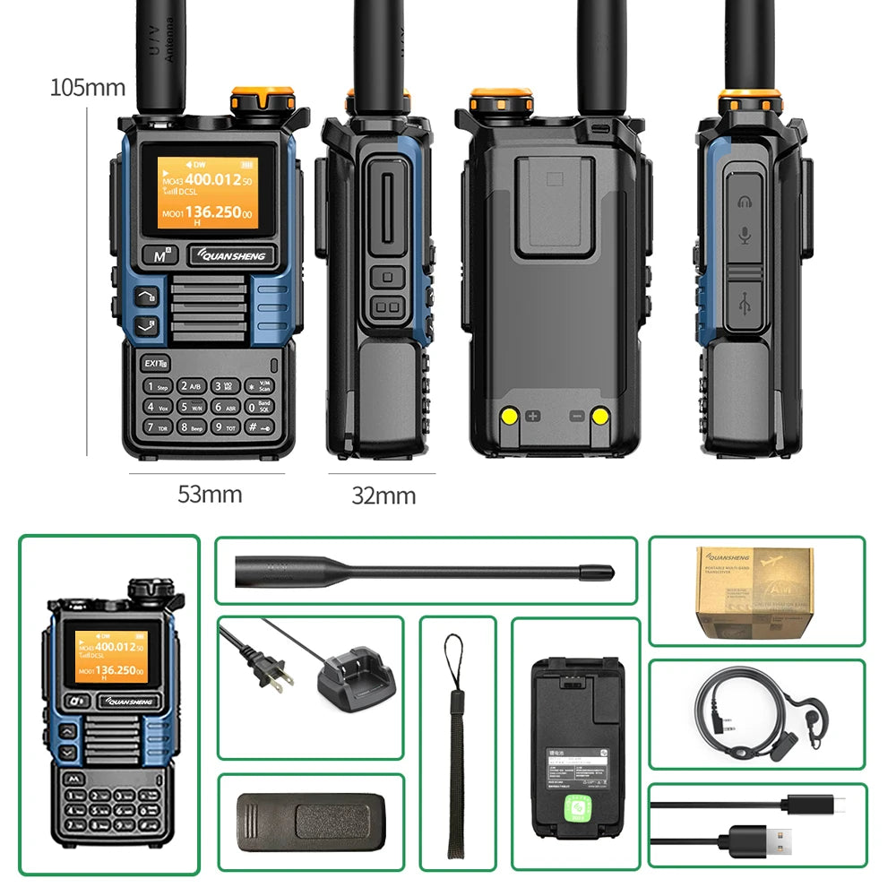 Quansheng UVK5 200 Channel AM FM DTMF Walkie Talkie