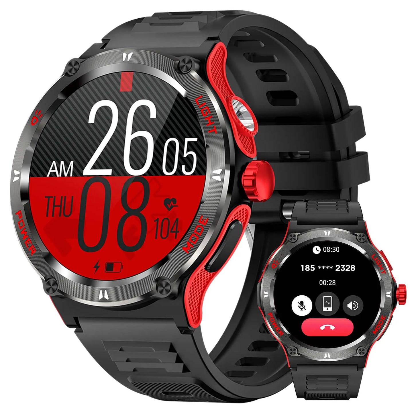 EIGIIS Smart Watch 3ATM Waterproof Compass Heart Rate Bluetooth
