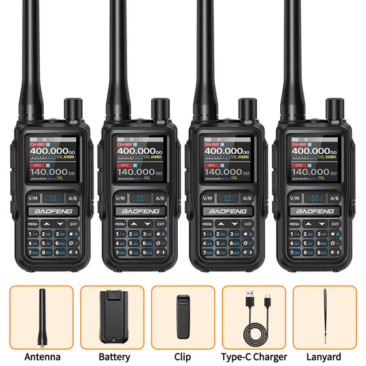 4PACK BAOFENG UV-5R MINI Walkie Talkie Bluetooth Programming Ham Two Way Radio Handheld Long Range Type-C Dual PTT Multi Band