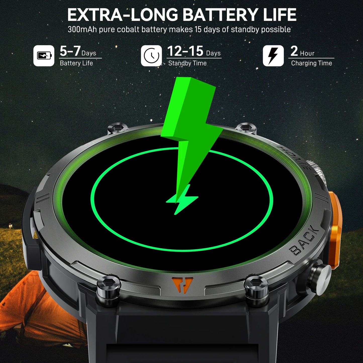 LaNikar KE3 Bluetooth Call Smartwatch For iOS And Android Health Monitor