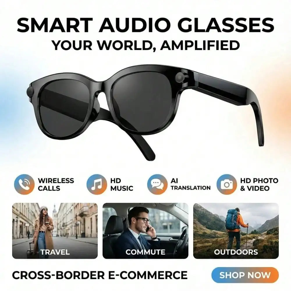 SENBONO AI Smart Glasses With 4K Video Camera And Translator