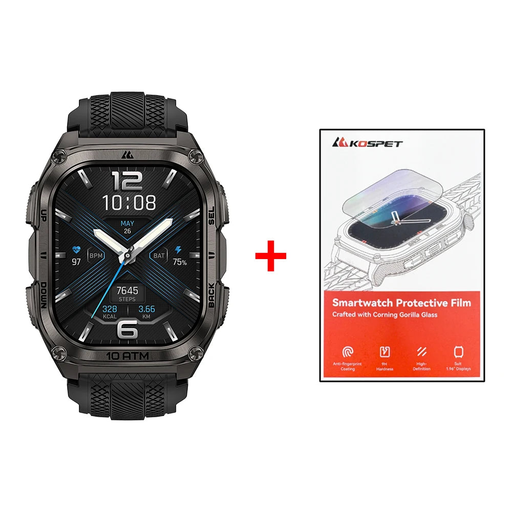KOSPET Tank M4 Smartwatch GPS, Offline Maps, 6 Satellites, 10ATM