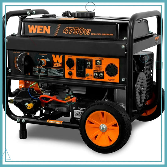 Dual Fuel Portable Generator With Electric Start And Wheel Kit