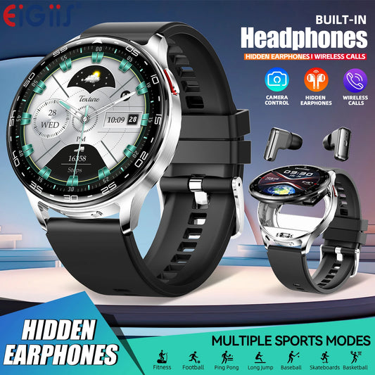 EIGIIIS Smartwatch With Earbuds Bluetooth Fitness Tracker Heart Rate SpO2
