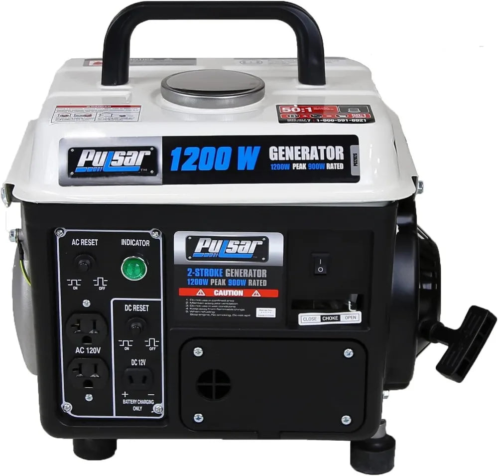 Portable 1200W Gas Generator 2 Stroke With 900 Watts
