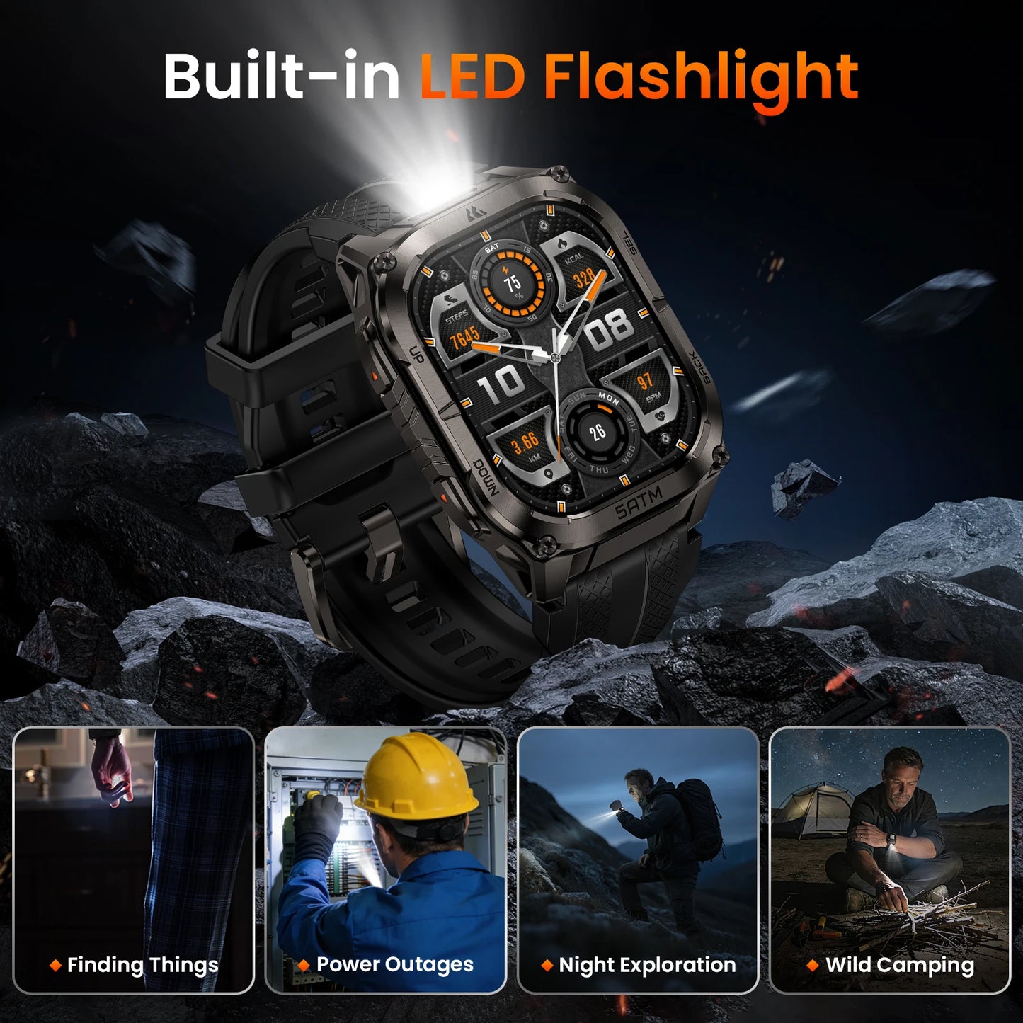 KOSPET Tank M4C Rugged Military-Grade Smartwatch GPS