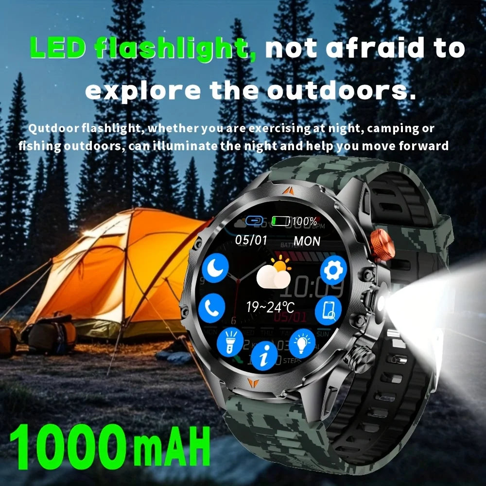 SENBONO Men's Smartwatch AMOLED Display Bluetooth Calling IP68 Waterproof