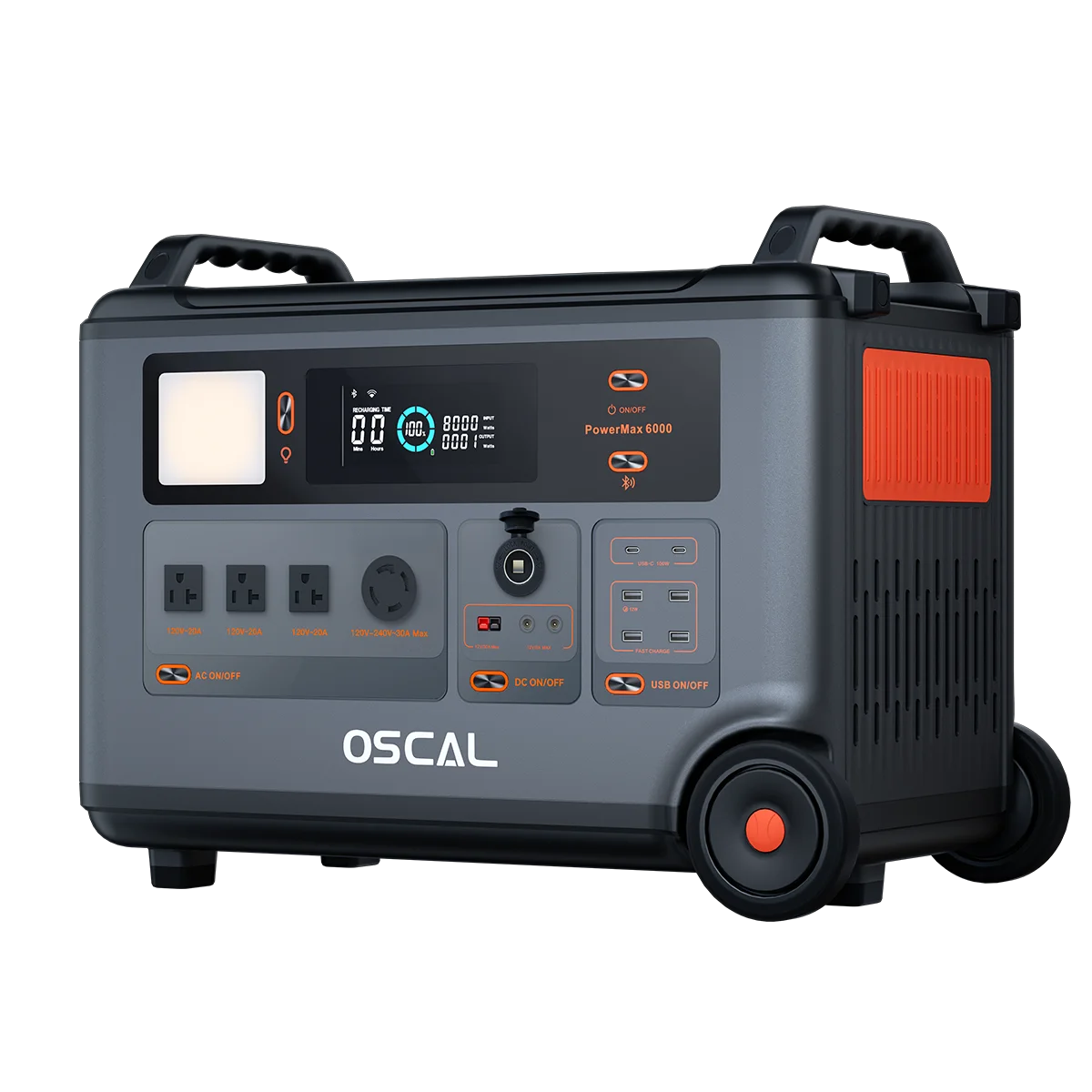 OSCAL PowerMax 6000 Solar Generator 3600Wh LiFePO4 Battery