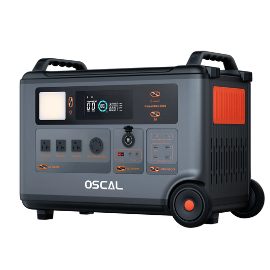 OSCAL PowerMax 6000 Solar Generator 3600Wh LiFePO4 Battery